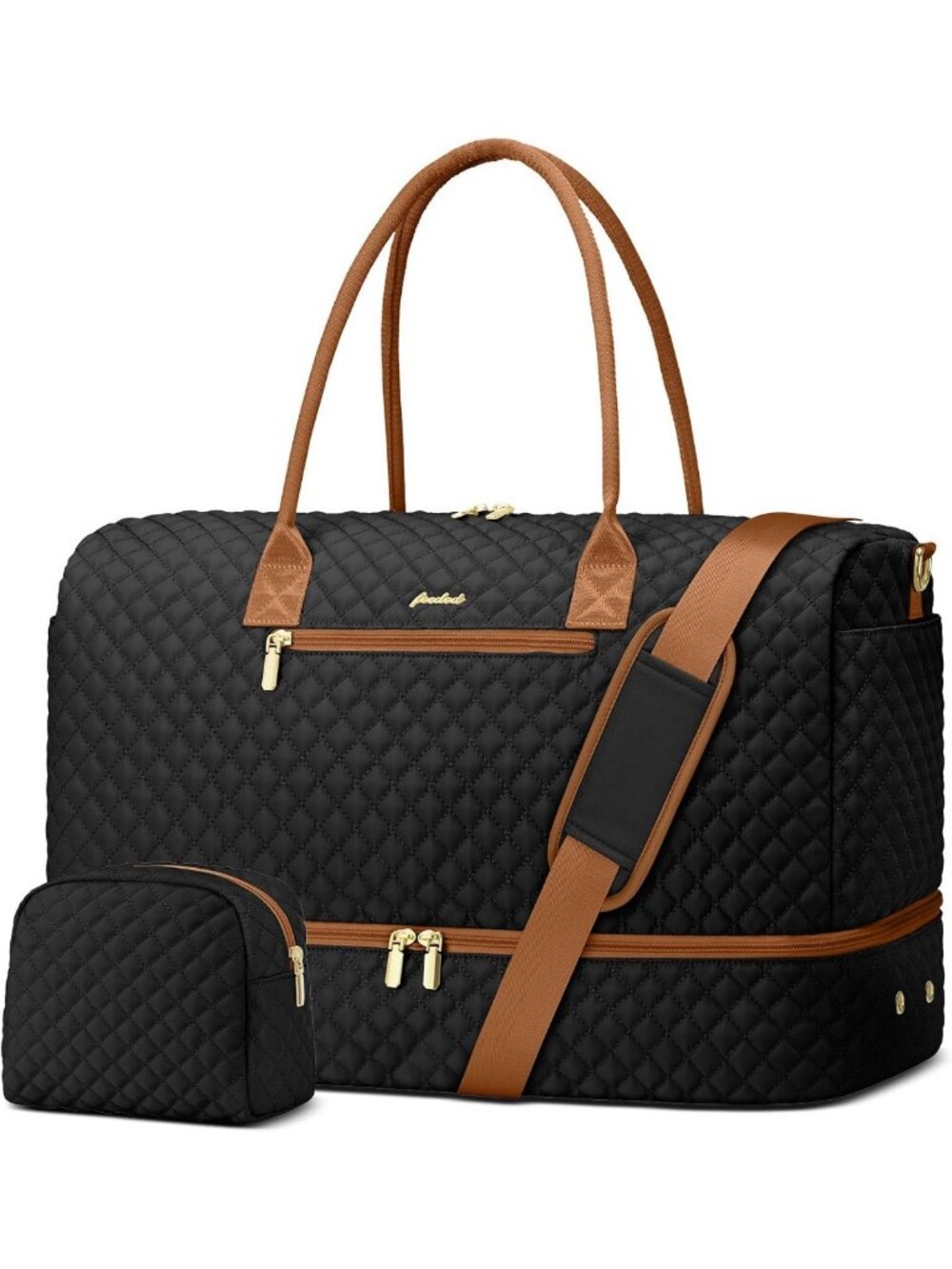Stylish Weekender Travel Bag for Women - Duffle with Shoe Compartment & Laptop